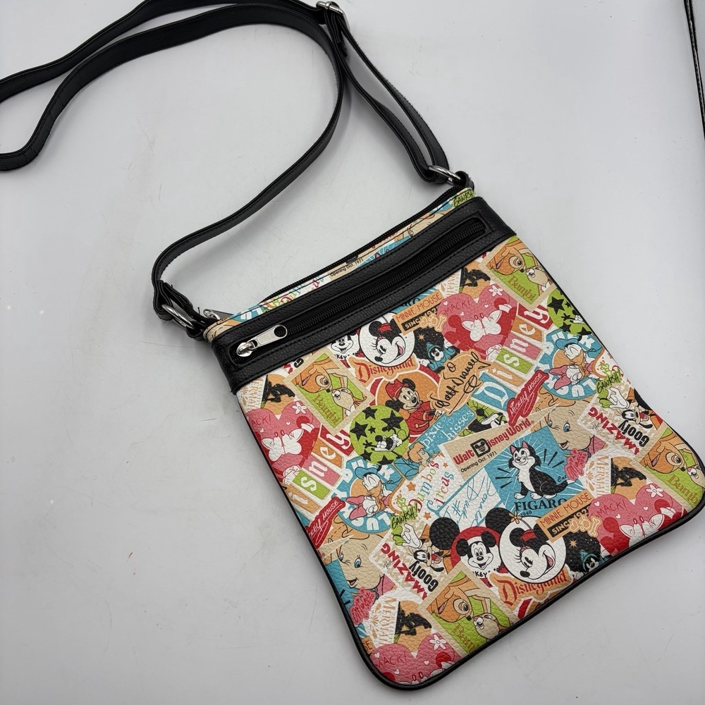 Disney Parks Mickey Mouse Crossbody Handbag Exclusive Classic Collage Pattern
